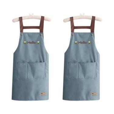 Imagem de Avental de Cozinha Impermeável Sem Mangas com Bolsos - Ideal para Chef