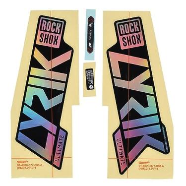 Imagem de RockShox Kit de decalque de garfo - Lyrik Ultimate, 69,5 cm/73,6 cm, folha de arco-íris brilhante/preto alto brilho