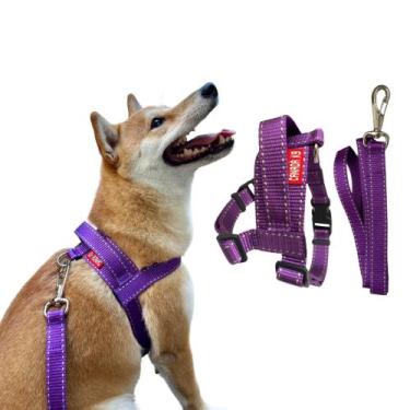 Imagem de Conjunto Peitoral estilo Pontilhado com Guia para Cachorro - Canadá K9