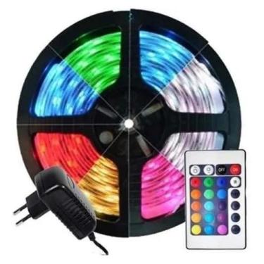Imagem de Fita Led 5m Rgb 16 Cores 5050 Prova D'agua Fonte Controle - Power