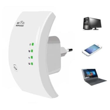 Imagem de Repetidor WiFi 300Mbps, 2.4 GHz, Expansor de Sinal Wireless, Porta LAN 10/100Mbps, Compatível com Smartphones, Branco