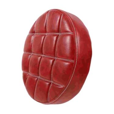 Imagem de KiBcsLic Almofada de assento redonda para bancos de barra de serviço pesado, instalação fácil, acessório de cadeira de barra de barra, substituição para spa de, Vermelho