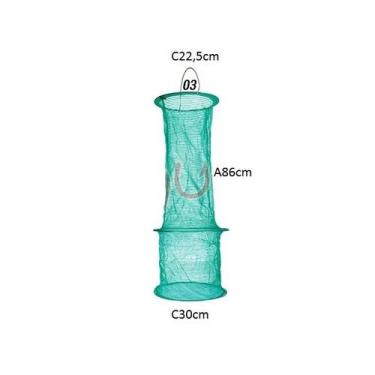 Imagem de Samburá de nylon com funil - BellaPesca, N°03/ 86cm