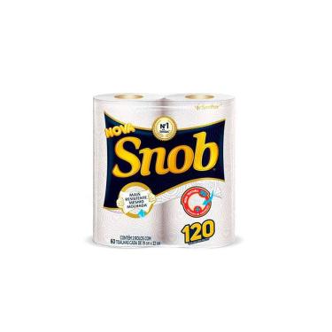 Imagem de Toalha de Papel Cozinha 120 Folhas c/2 Rolos - Snob