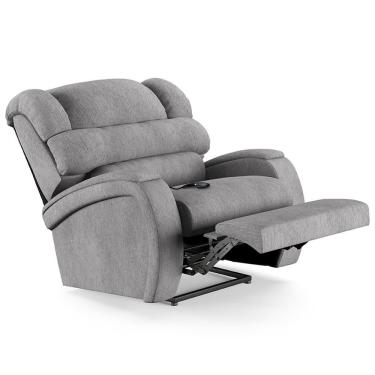 Imagem de Poltrona Do Papai Reclinável Kalie Controle Power Elétrico Fh9 Linho Cinza - Mpozenato