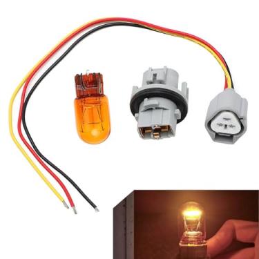 Imagem de 1 conjunto de lâmpada de iluminação de carro, conjunto de chicote de fiação de soquete de lâmpada de seta, substituição de interface padrão 26243-5HA0A, compatível com Toyota Nissan Rogue Lexus Altima