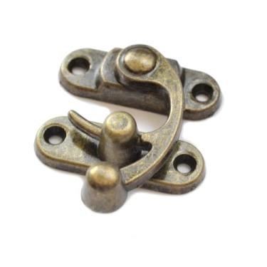 Imagem de mophee 5 Peças De Fecho Gancho Vintage Com Giratório Bronze Decorativo Antigo Pressão Para Direita Parafusos Estojo Joias, Caixa Madeira Presente, Baú Artesanato, Mala (Comprimento: 1-1/2", Largura: