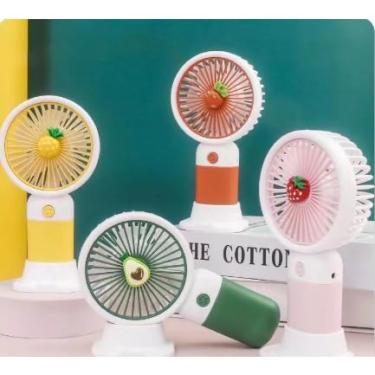 Imagem de Ventilador Portátil Mini De Mão Mesa Recarregavel Usb Led com cabo (A046-aleatorio)