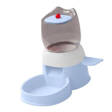 Imagem de Generic Alimentador automático para animais de estimação com janela visível para cães e gatos, alimentador de comida para gatos e dispensador de água para, Azul