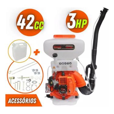 Imagem de Atomizador Pulverizador Costal Vulcan Vat20 L Expulsa Graos & Granulados Motor 2T a gasolina