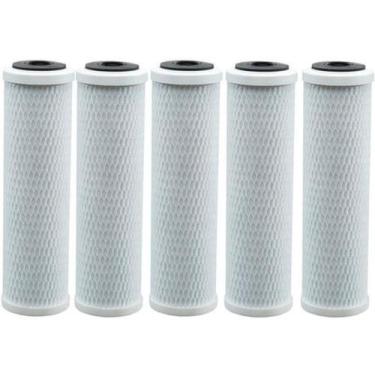 Imagem de Kit 5 Refil Filtro 9.3/4 Carbon Block Carvão Ativado Carcaça - 24 Hora
