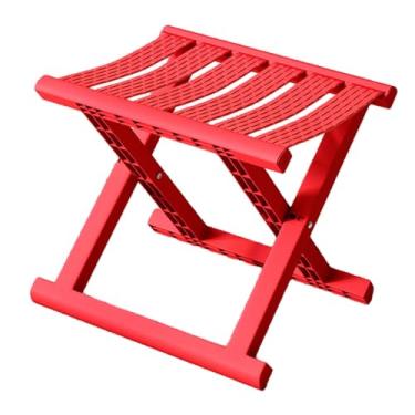 Imagem de menolana Banco dobrável para áreas externas, cadeira de pesca, assento portátil leve, 9,4 x 11,8 x 9,4 polegadas, para caminhadas, multiuso, compacto, Vermelho