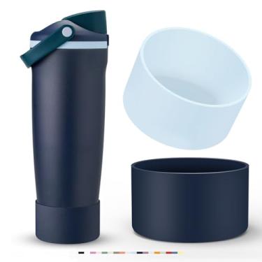 Imagem de 2 peças de bota de silicone para garrafa de água Owala 850 g e 1,134 g FreeSip Sway & Tumblers, antiderrapante, resistente a arranhões, capa protetora para acessórios de garrafa de água de aço