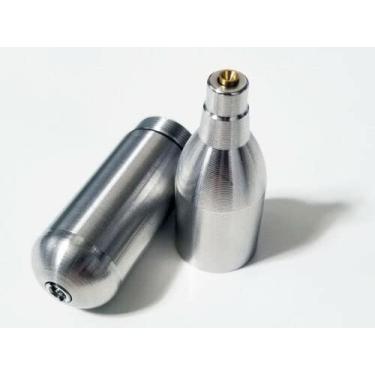 Imagem de BEIST OUTDOOR Cartucho de CO2 recarregável de 12 g de aço inoxidável recarregável, cartucho de CO2, adaptador de cilindro de gás, cápsula de reciclagem