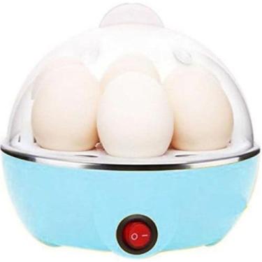 Imagem de Cozedor Elétrico Vapor Cozinha Multi Funções Ovos Egg Cooker Azul - NL