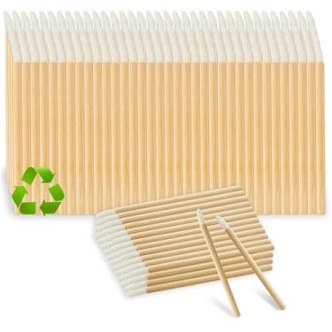 Imagem de Pincéis labiais descartáveis premium, varinhas aplicadoras de batom, cabo de bambu, kits de ferramentas de maquiagem, varinhas higiênicas macias para uso pessoal profissional