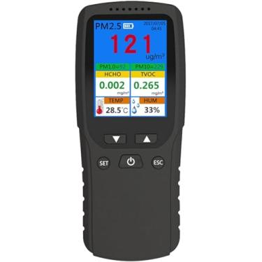 Imagem de Keluis 9 I 1 Monitor De Qualidade Do Ar Interno Externo Pm2.5, Pm1.0, Pm10, Hcho, Tvoc Detector Medidor Testador Sensor De Temperatura E Umidade