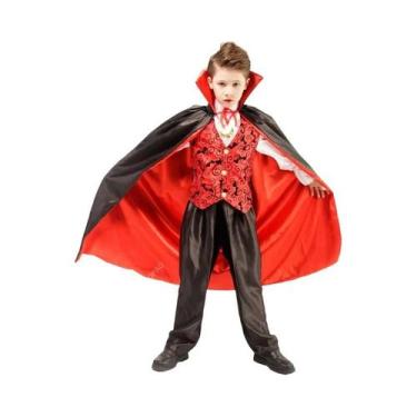 Imagem de Fantasia Infantil de Vampiro para Halloween - Cosplay Masquerade - Tam