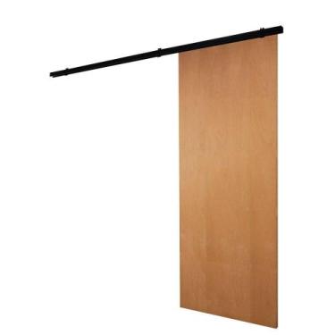 Imagem de Porta De Correr Verniz Com Kit Alumínio Preto - 210x90 - Vanin