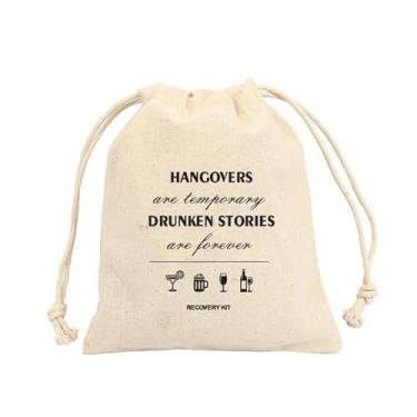 Imagem de Conjunto de 10 sacos de ressacas de festa duram apenas um dia memórias duram para sempre kits de ressaca bolsas kit de recuperação de sacos de lembrancinha de casamento kit de festa de despedida de so