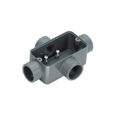 Imagem de Caixa Derivação Fixa PVC Conduletzel Cinza Tipo X S/ Rosca S/ Placa – Wetzel | ¾" XCSR-15 Cód. E013100031