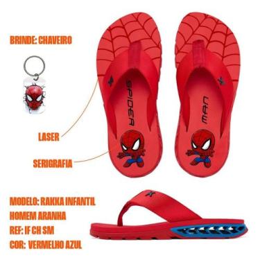 Imagem de chinelo criança personagem homem aranha varias cores brinde - própria,