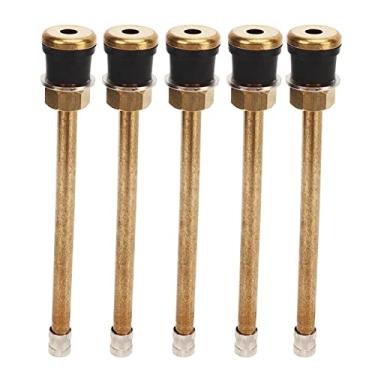 Imagem de lyrlody TR574 Válvula de Caminhão Hastes 20 PCs 5in Copper Sem Câmara de Câmara Hastes de Válvula Reta de 19 Mm Diâmetro de Bronze Projeto de Pinça para Todos Os Tipos de Caminhões Com 0,625in Furo