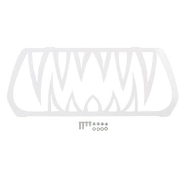 Imagem de Aramox Dentes Grade Dianteira Inserir Look Fice Look Alumínio pó Revestido de Grades de Radiador Usado para 600 900 Rally and Sport (Branco)