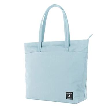 Imagem de H HIKKER-LINK Bolsa feminina grande resistente à água com vários bolsos para trabalho, academia, uso diário, Horizontal-azul-claro, Horizontal
