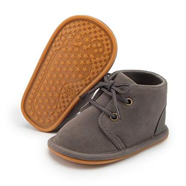 Imagem de Botas para meninos e meninas de lã antiderrapante sola macia para bebês primeiros passos sapatos quentes, E-dark Gray, 0-6 Months Infant
