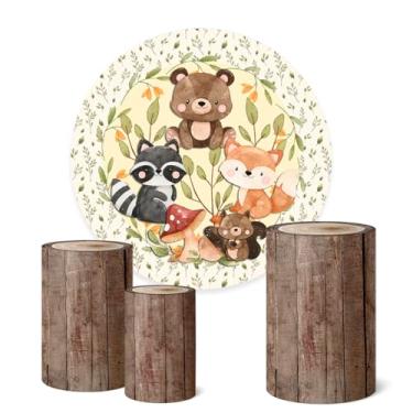 Imagem de Trio Capas Cilindro + Painel Redondo 1,50m Bosque (K1BSQ0018)