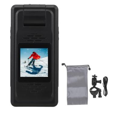 Imagem de Câmera desgastada corporal 1.3in Screen 4K 12MP portátil 180 graus Lente rotativo Wi -Fi Recordagem de vídeo de clipe de clipe traseiro vestível para viagens ao ar livre