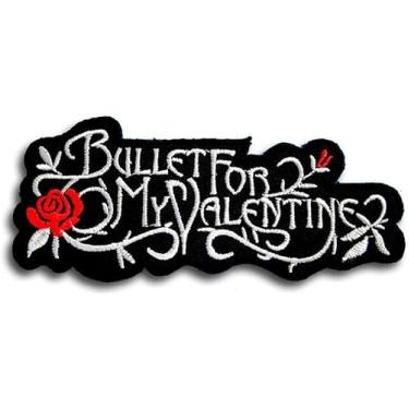 Imagem de NeoRich Bullet for My Valentine Emblema bordado de ferro no emblema motociclista punk Heavy Metal Hard Rock para Jacket Corp Top Tank Sweater Music Band