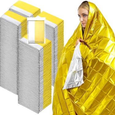Imagem de Cobertor Manta Térmica Aluminizado Cobertor De Emergencia Isolante Ao Frio Extremos, Proteger de insolação Trilhas Aventuras Kit Acampamentos 1 Cobertor