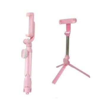 Imagem de Bastão Pau de Selfie Retrátil Bluetooth/Suporte tripé para celular(PRETO)