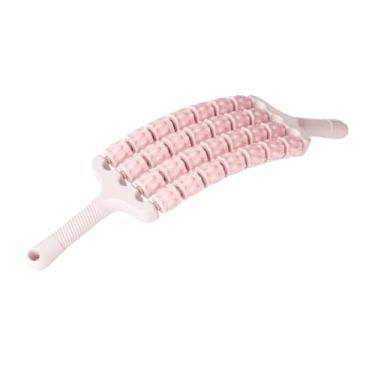 Imagem de simhoa Bastões de massagem, rolo muscular, punho ergonômico portátil, ferramenta de massagem multiuso, relaxamento muscular para treino, uso doméstico, Rosa