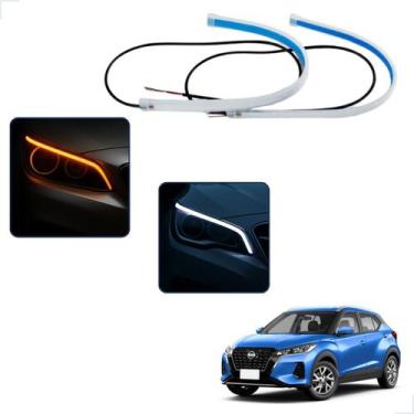Imagem de Kit Fitas Led DRL Farol + Seta 12v 60cm Kicks 2012 2013 2014 2015 2016