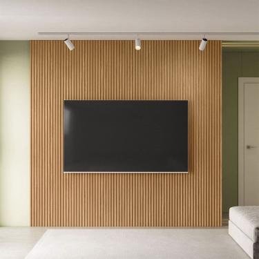 Imagem de Painel Ripado 2.6 Para Tv até 75 com 2,50 x 2,60  Emily-Nature Fosco - EdeCasaMoveis