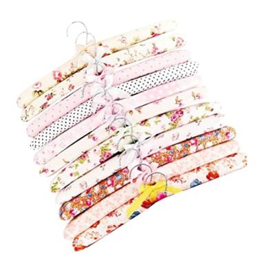Imagem de Zerodeko 10 cabides acolchoados sem armário, cabide para jaqueta feminina, com manchas, cabides de arame, para casacos, blazer, vestido de casamento, suéter feminino de madeira