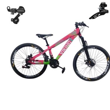 Imagem de Bicicleta 26 VikingX Tuff25 24v Cambios Freeride Disco Aluminio Mecânico Pneu Slick 1.50 Shimano-Unissex