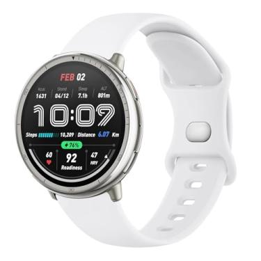 Imagem de AK Pulseiras de silicone compatíveis com Amazfit Active 2/Active Watch Women Men, pulseira de substituição macia para Amazfit GTS 4 3 2 2e/GTS 4 2 Mini/GTR mini/Bip 3/3 Pro/Bip U Pro/Bip S Lite