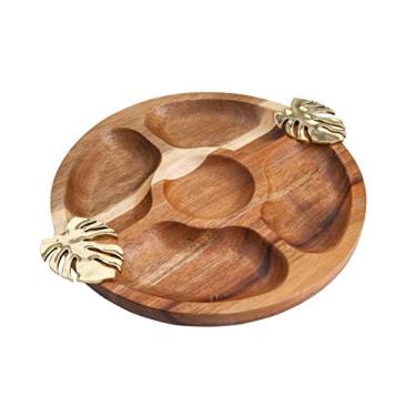 Imagem de PETISQUEIRA DE MADEIRA COSTELA DE ADÃO DOURADO 25,5X2cm