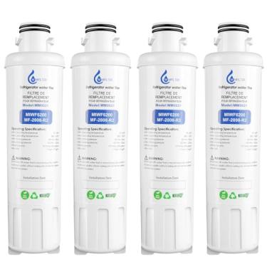 Imagem de Filtro de água de substituição MIWF6200 compatível com Midea MF-2008-R2, Sharp SJWF200, Zline MIWFT2100, Insignia NS-WF26SS0-1 Twist-in filtro de água para geladeira (pacote com 4)