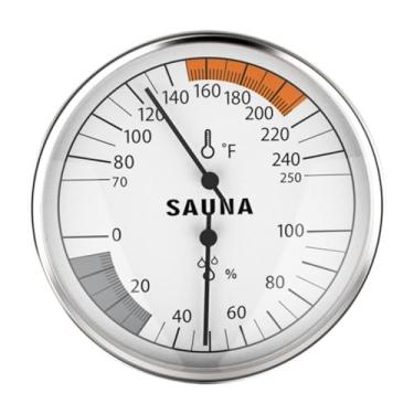 Imagem de Fenteer Termômetro e higrômetro para sauna 2 em 1 higrotermógrafo de parede medidor de temperatura e umidade para banho, sala de vapor escritório