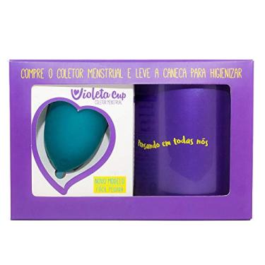 Imagem de Kit Coletor Menstrual Violeta Cup Tipo B Verde + Caneca Higienizadora, Violeta Cup, Verde, Tipo B Mulheres Com Até 29 Anos E Sem Filhos, E/Ou Com Colo Do Útero De Altura Baixa