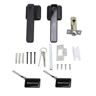 Imagem de Porta de impressão digital Smart Lockless sem chave Instrução Passcode com cartões IC de controle de aplicativos e chaves físicas para o hotel em casa Ligeira de alumínio 165 x