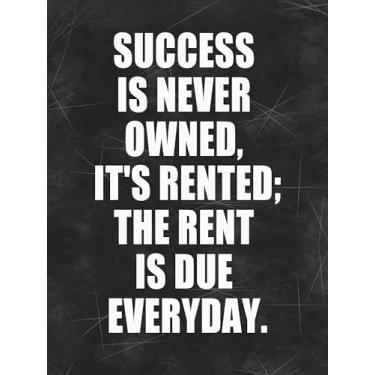 Imagem de Homeoanimal Placa De Metal Vintage "O Sucesso Nunca É Seu, Alugado"; O Aluguel Vence Todos Os Dias. Arte Parede Retrô, Decoração, Pintura Ferro Para Casa, Cozinha, Café, Pub, 30X40 Cm.