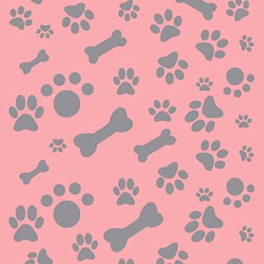 Imagem de Papel De Parede 12m Adesivo Rosa Dog Cachorro Pet