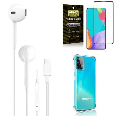 Imagem de Capa Samsung A52 + Fone De Ouvido Tipo C + Película 3D