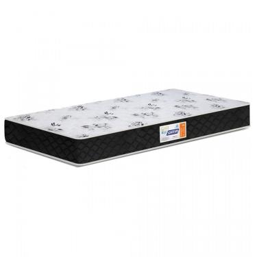 Imagem de Colchão Solteiro Espuma D33 88cmx188cm Supreme Gazin - Branco com Preto